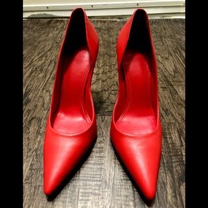 Guess Red Lipstick Leather Heels Sz. 10